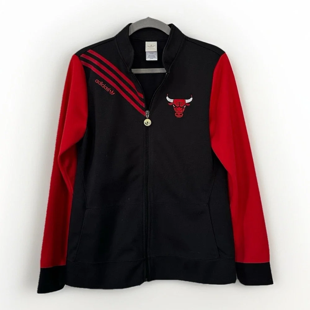 Chicago Bulls adidas Originals Trefoil Full Zip Retro Track Jacket - Men's M